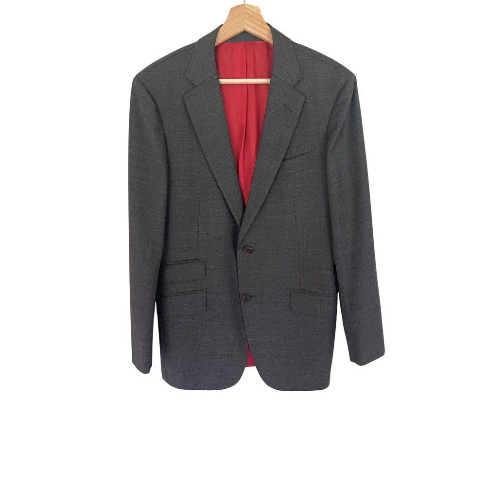 SuitSupply Wool Charcoal Gray Blazer Two Button Sport Coat Business Jacket 38R